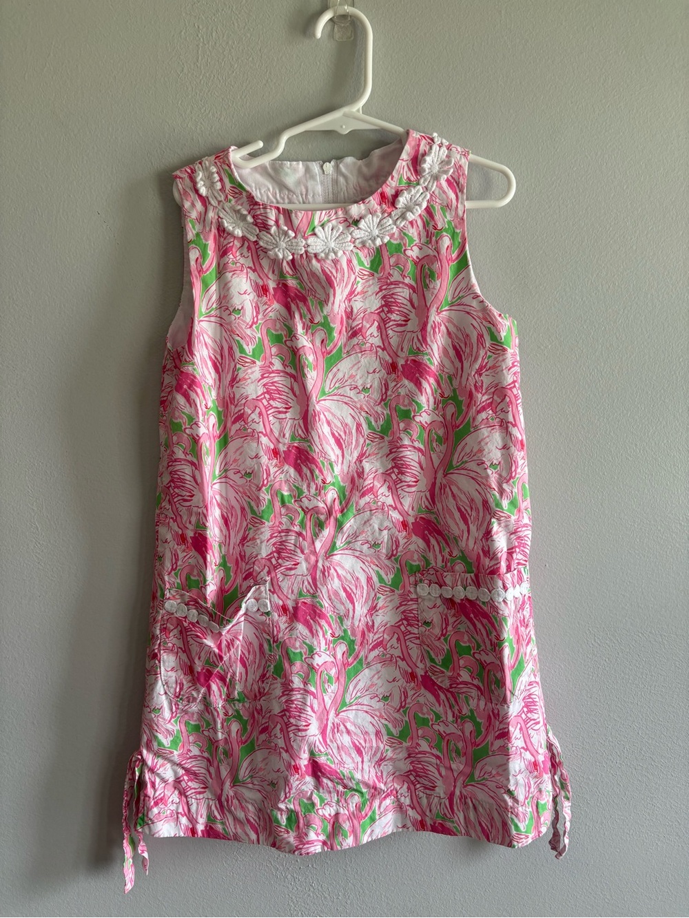 Lilly Pulitzer Pink & Green Floral Sleeveless Shift Dress